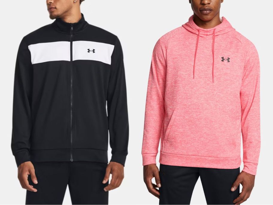 2 men wearing Under Armour Men's Jacket & Sweatshirt