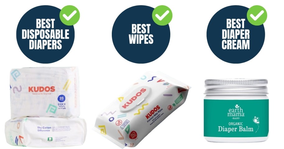 best baby diapers wipes and diaper cream graphic