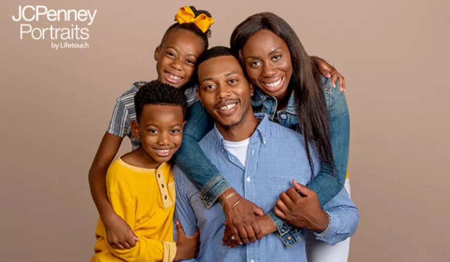 family taking JCPenney portrait