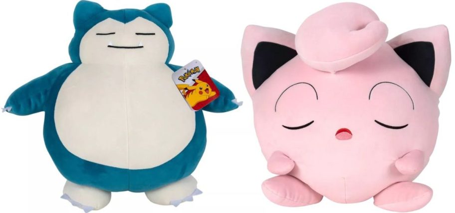 snorlax and jugglypuff pillow buddies stock image