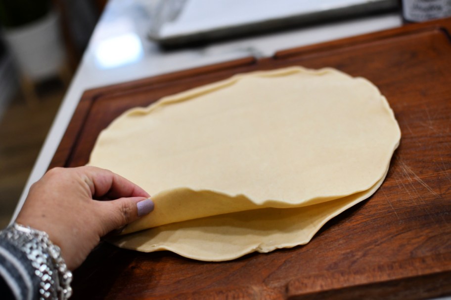 pie crust stacked on top of each other