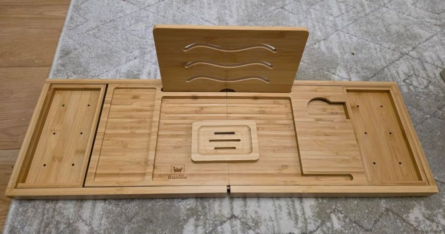 Banlilu Bamboo Bathtub Tray Caddy
