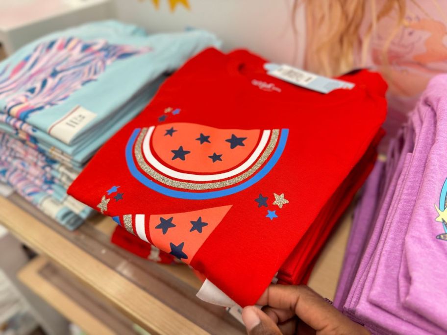Cat & Jack Kids' Short Sleeve Watermelon Graphic T-Shirt