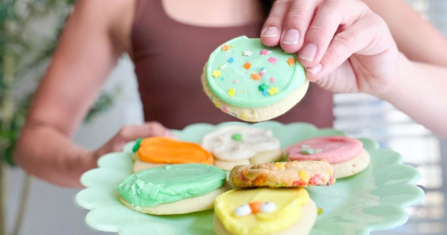 Cheryl's Cookies on a tray