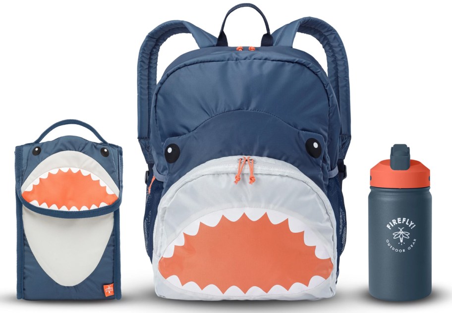 Firefly Outdoor Gear Finn The Shark Backpack Kid's 3 Piece Combo Set