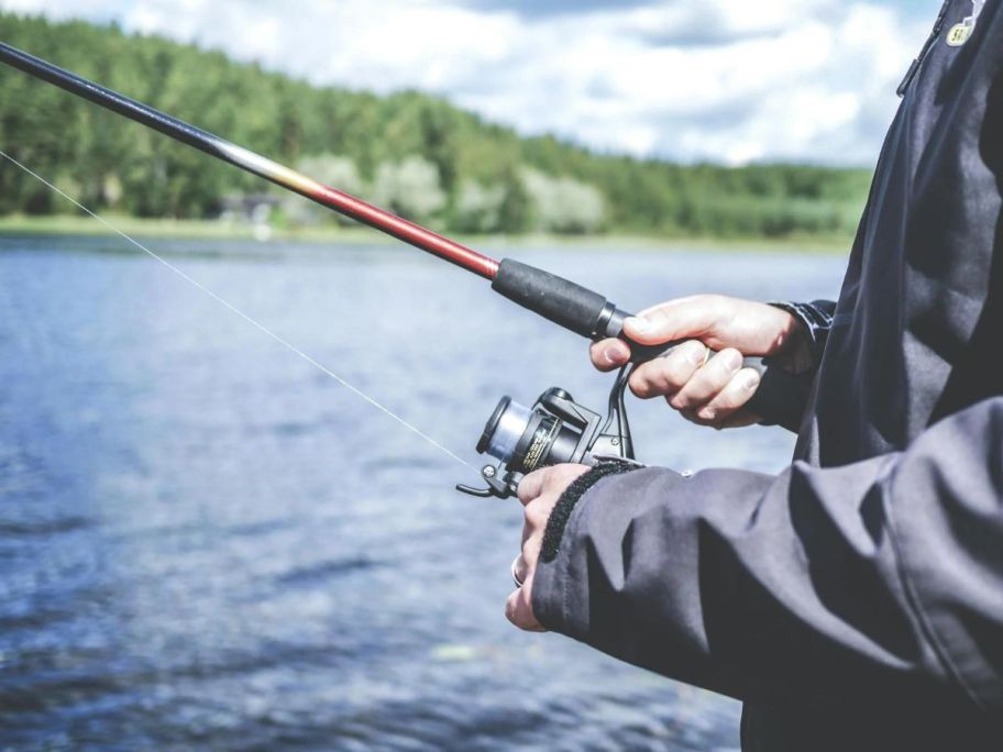 Man using a fishing pole