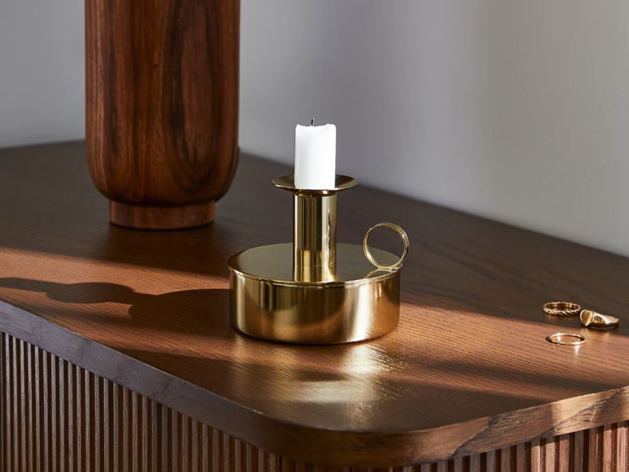 An H&M Metal Candlestick