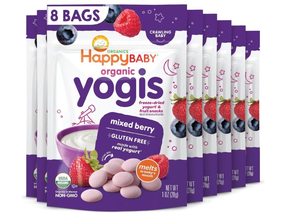 8 Bags of Happy Baby Organics Yogis