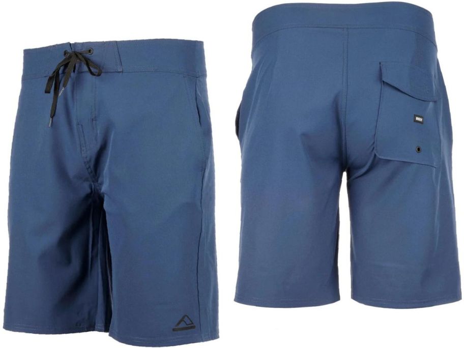 Side and back view of reef men's board shorts