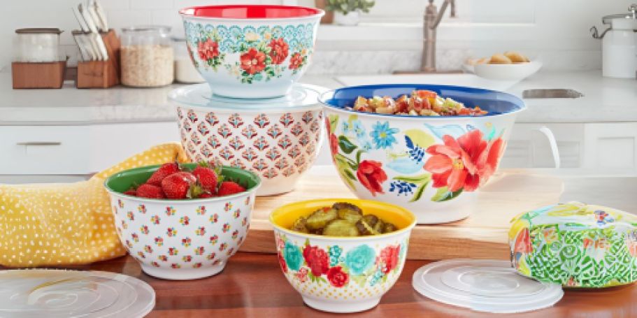 Pioneer Woman Mixing Bowls 10-Piece Set Just $14 on Walmart.com (Reg. $30)