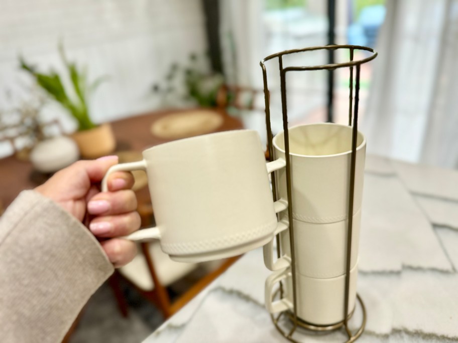 beautiful brand mug tower