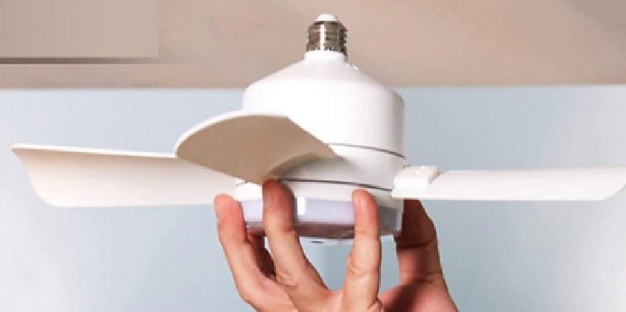 Ceiling Fan & Light Only $34.90 Shipped on HomeDepot.com (Screws In Just Like a Light Bulb!)