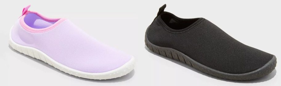 a purple and black Cat & Jack Kids' Grover Slip-On Water Shoe stock image