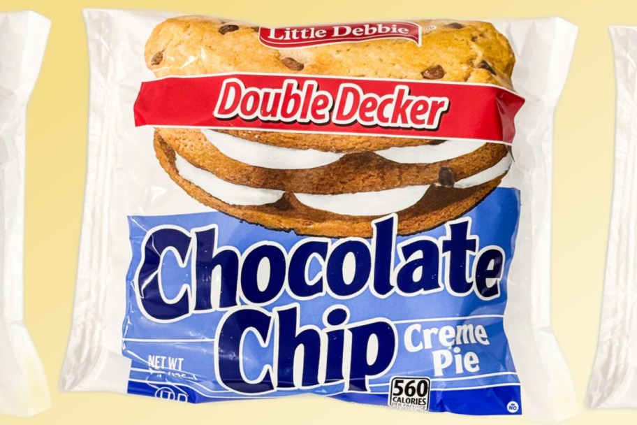 double decker chocolate chip cookie sandwich