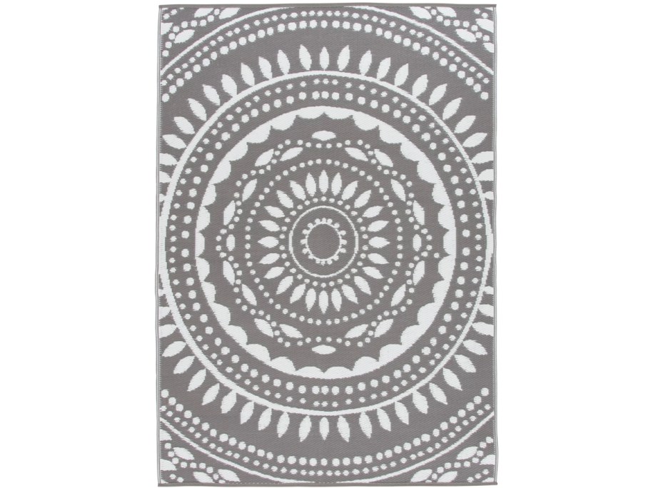 gray medallion rectangle rug