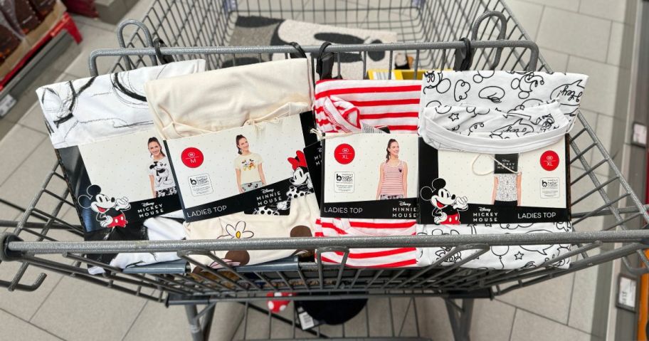 Aldi Disney Ladies Tops in a cart