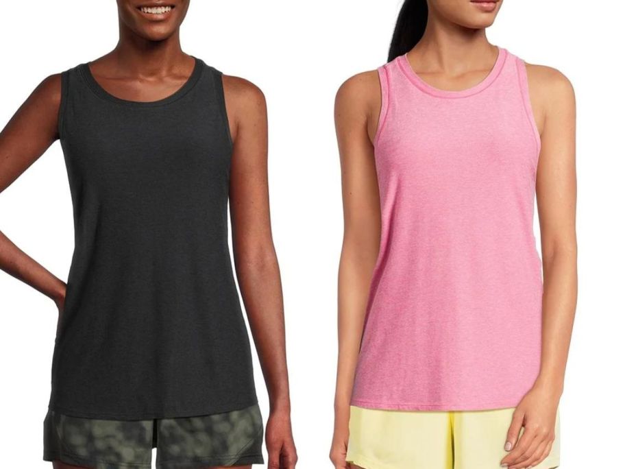 2 women wearing Athletic Works Women’s Tank Tops