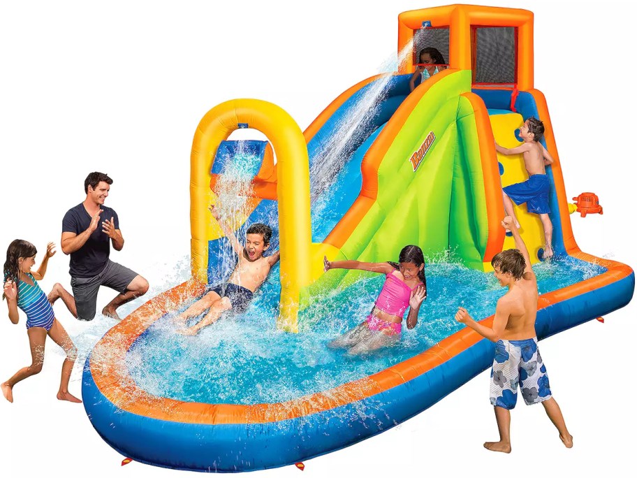 Banzai Plummet Falls Adventure Slide with Fill & Spill Water Bucket