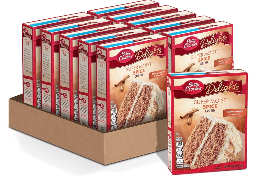 12-count case of Betty Crocker Super Moist Spice Cake Mix