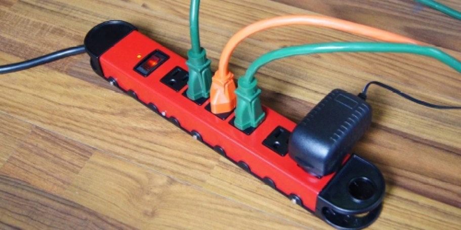 Hyper Tough 6-Outlet 15′ Surge Protector ONLY $7 on Walmart.com (Reg. $22)