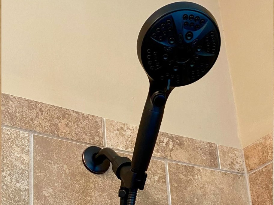 matte black shower head