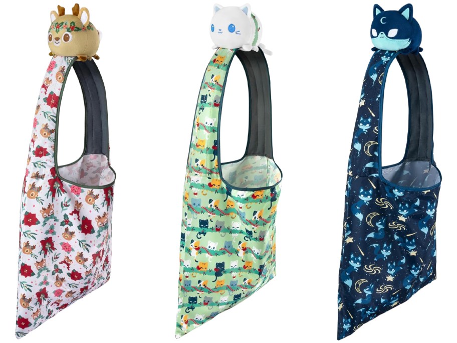 TeeTurtle Plushie Tote Bags in three designs