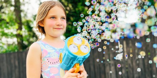 Viral Bubble Blaster with LED Lights & Solution $17.99 on Amazon | Perfect End-of-Summer Fun