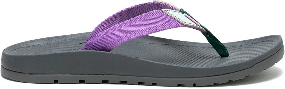 chacos purple and black sandal stock image