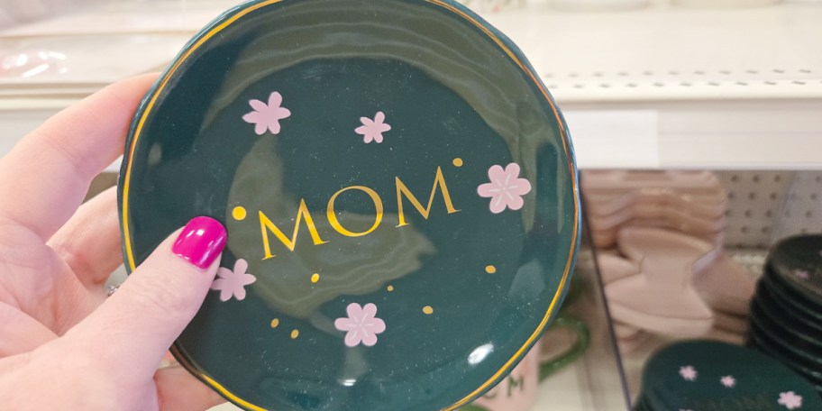 hand holding mom trinket tray 