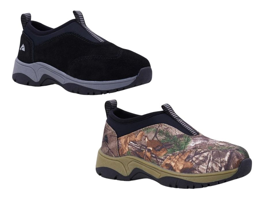 Ozark Trail Boys Water Resistant Suede Slip On Hikers