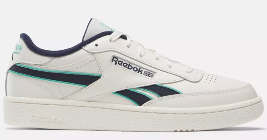 white and green reebok shoes