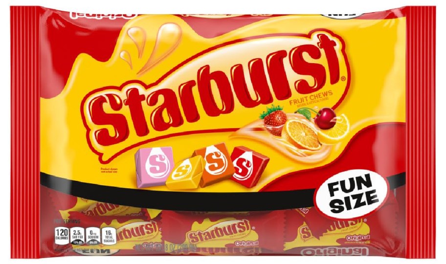 stock image of starburst fun size candy