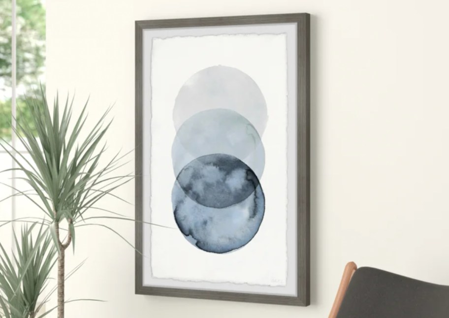 watercolor circle overlap art print