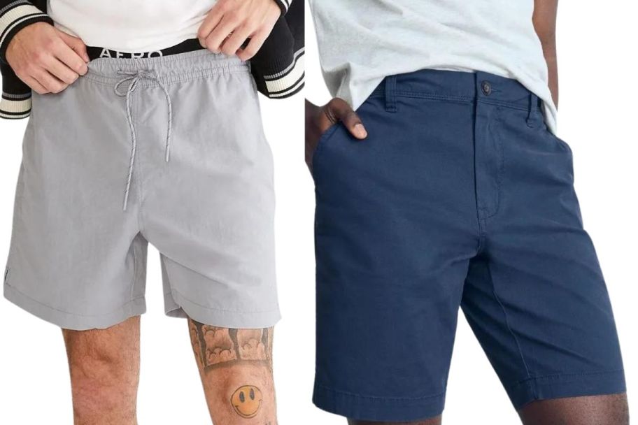 Two men wearing Aeropostale Shorts