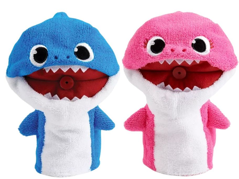 Baby Shark Macy's Pinkfong Official Splash daddy and mommy shark stock images