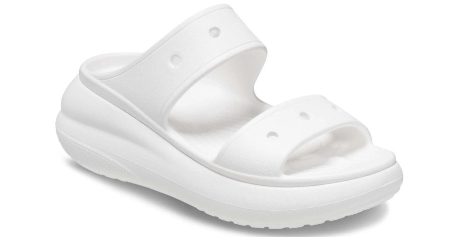 Crocs Unisex Crush Slide Sandals in white