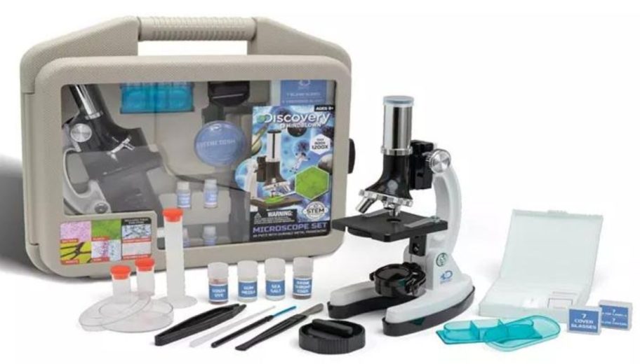 Discovery #Mindblown 48-Piece Microscope Set w/ Case stock image