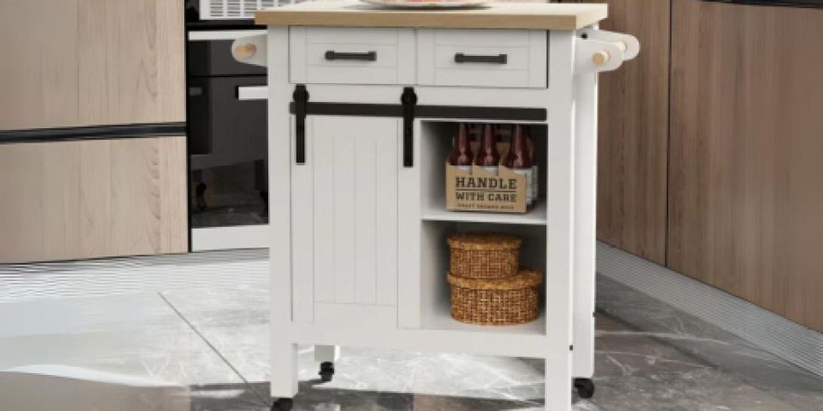 Up to 60% Off Wooden Rolling Kitchen Storage Carts on Wayfair.com + Free Shipping