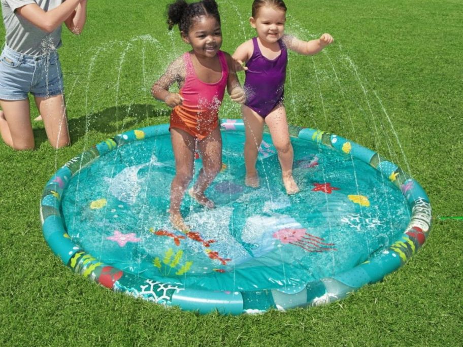 H2OGO! 65" Underwater Sprinkler Splash Kiddie Pool 