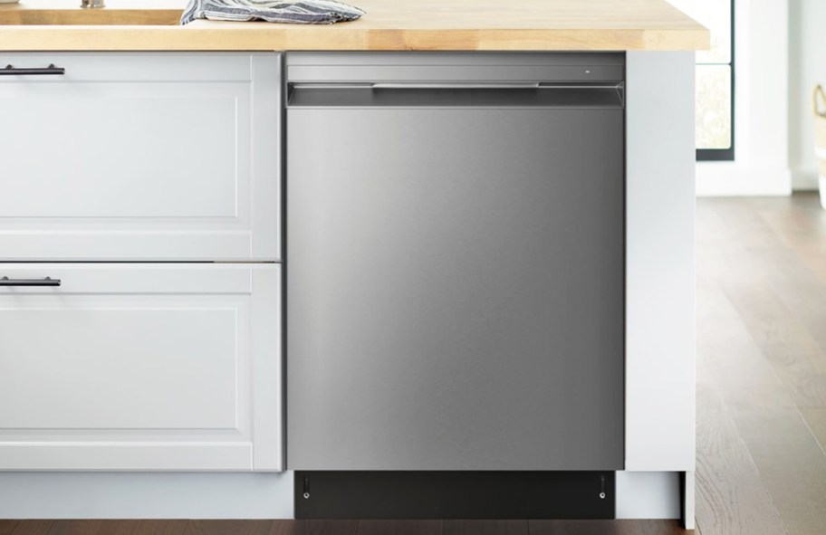 stainless steel dishwasher in kitchen