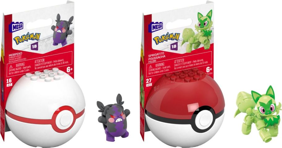 two Mega Construx Poké Ball Figure stock images