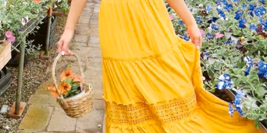 Boho Maxi Skirt with Pockets Only $17.99 Shipped on Amazon (Reg. $36)