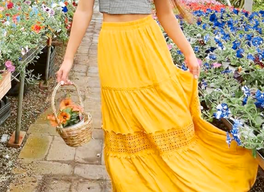 boho maxi skirt 