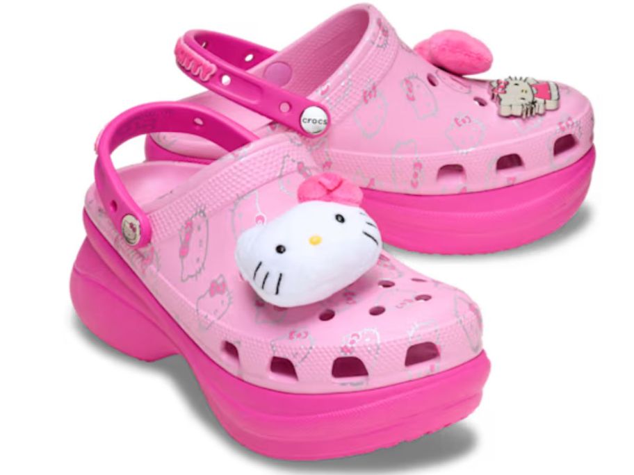 a pair of Hello Kitty Women's Bae Clogs