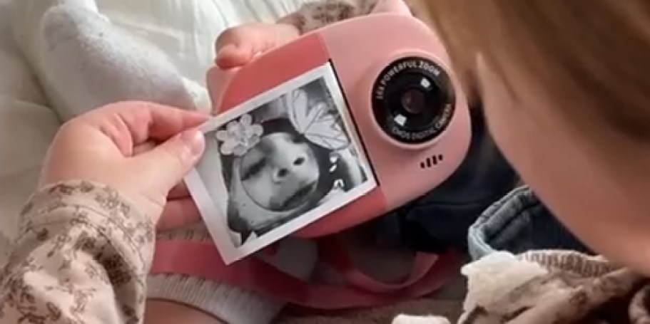 Kids Instant Print Digital Camera Just $14.99 on Amazon | Includes Memory Card, Photo Paper & More