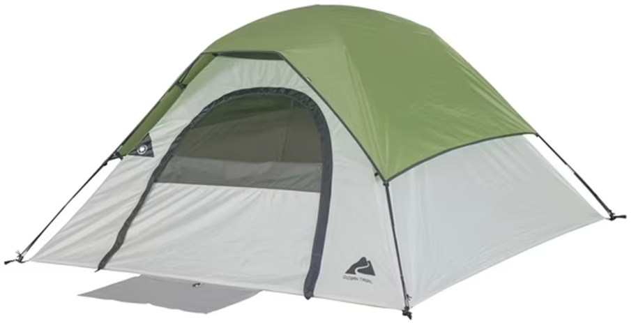 gray and green dome tent