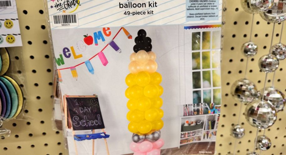 Pencil ballon kit at the store