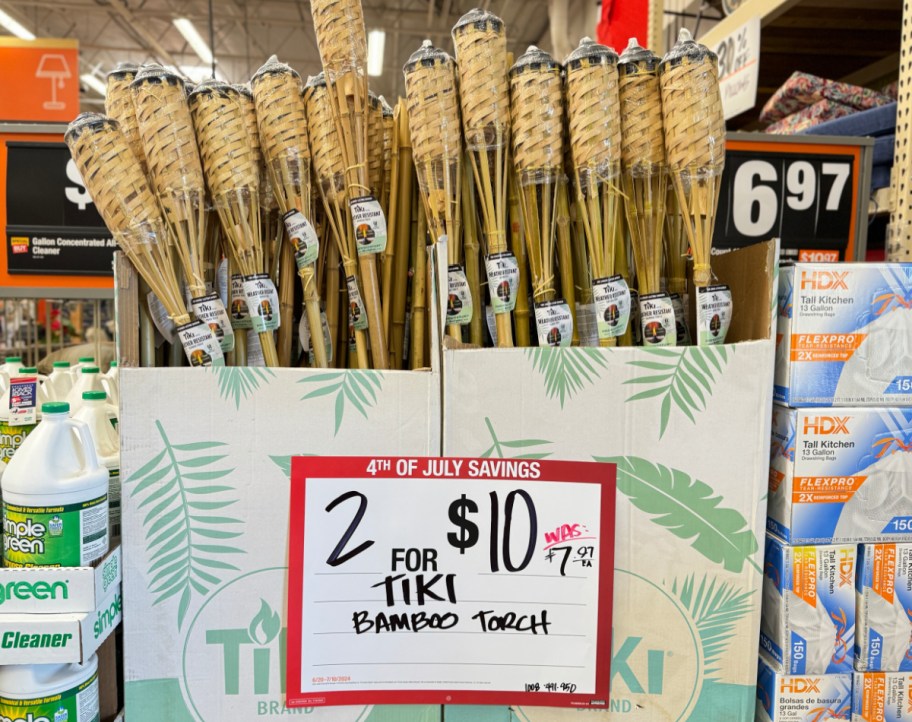 tiki torches in store at home depot