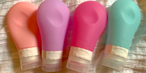 Toiletry Travel Bottles 4-Pack w/ Labels Only $4.99 on Amazon (Reg. $10)