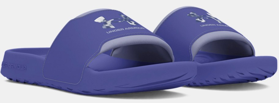 purple under armour slides 